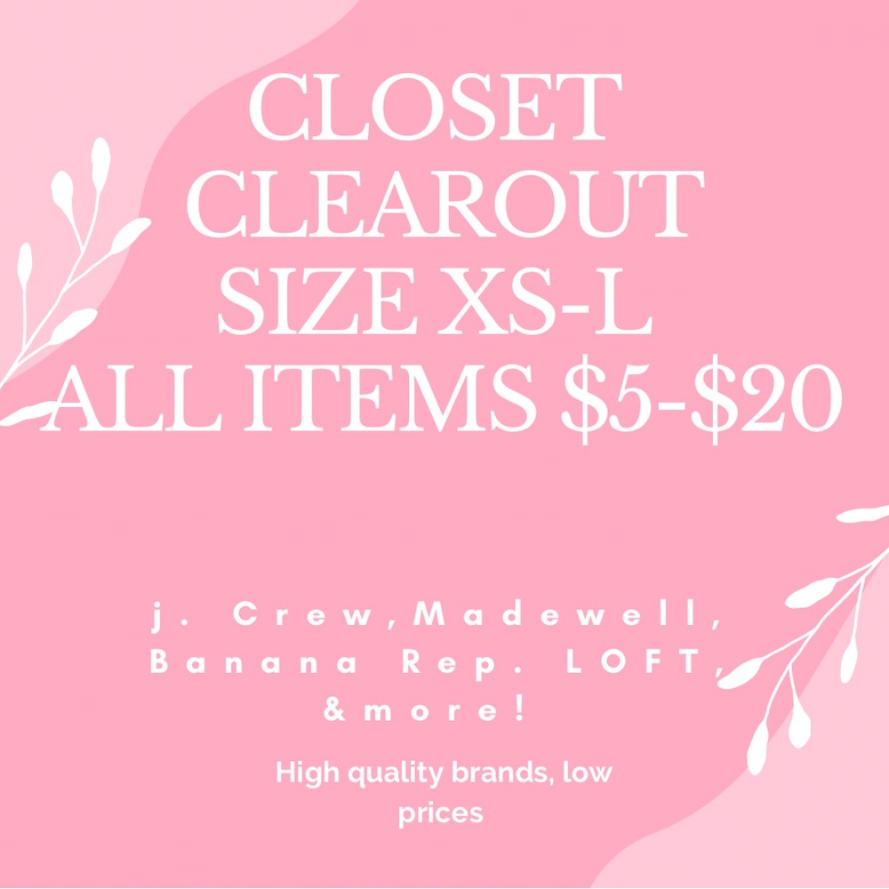Closet clear out $5 starts! Size XS-L